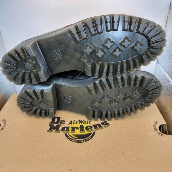 Dr Martens Leona Lo Platform Oxford Shoes Womens Sz 11 Black Vtg Smooth Leather - Picture 7 of 9